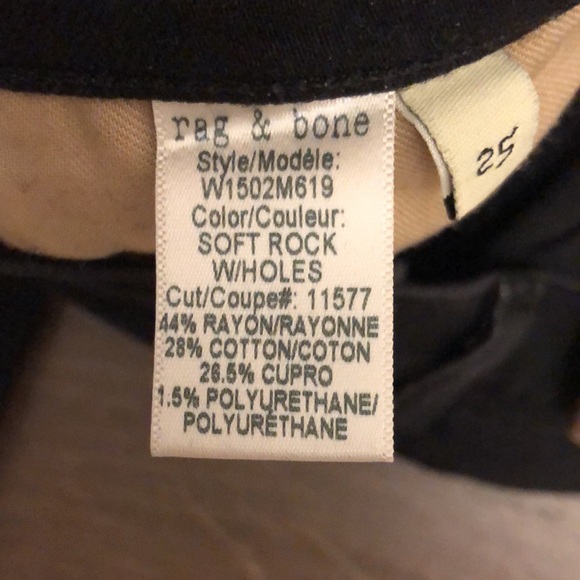 Rag & bone skinny jeans in “Soft Rock with Holes” - Picture 7 of 7